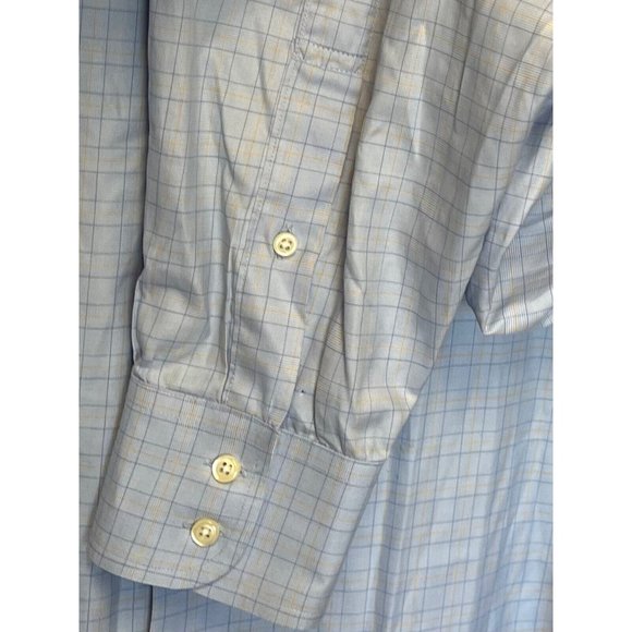 Brooks Brothers 1818 Mens Dress Shirt 18 - 36 Blue Egyptian Cotton Long Sleeve - Picture 5 of 13